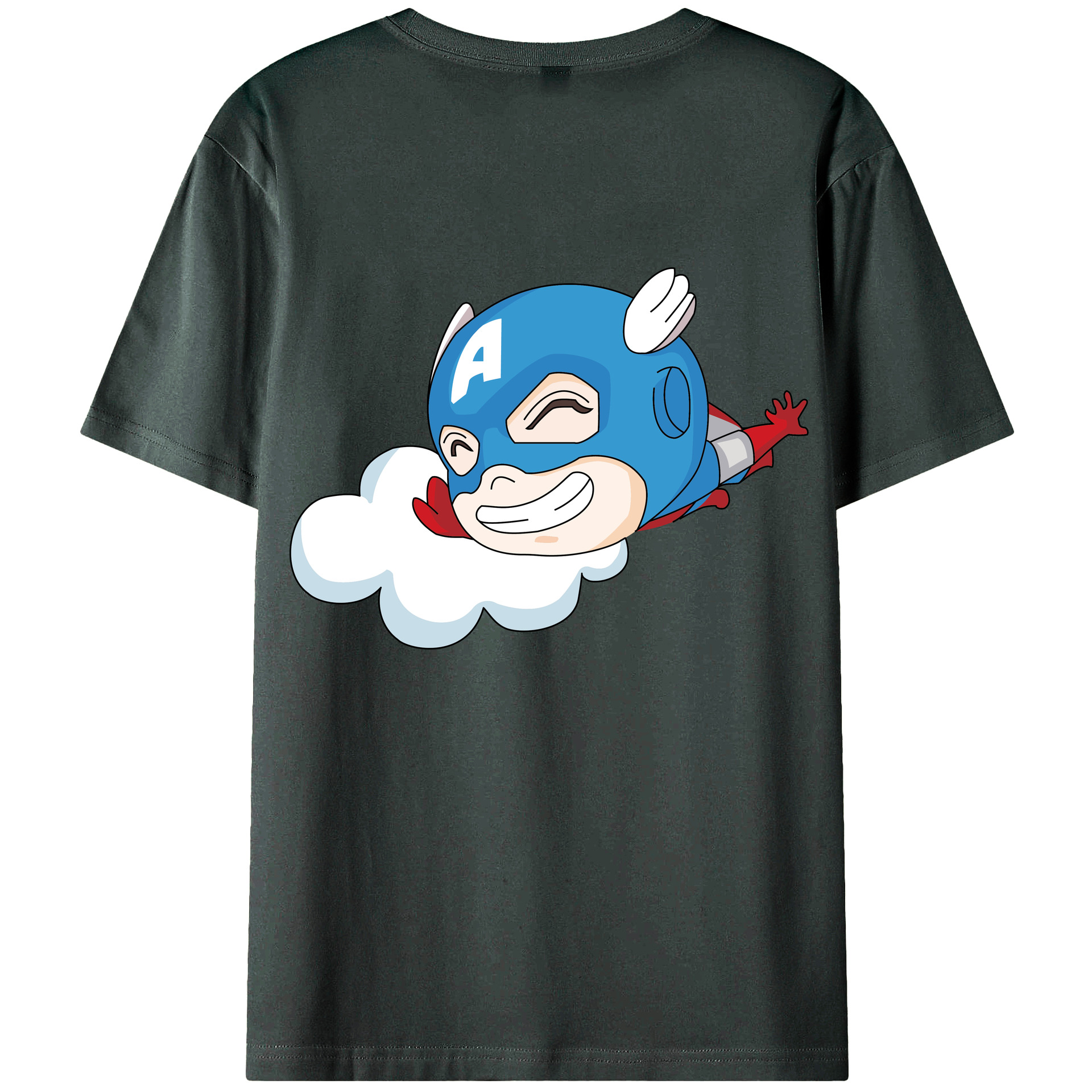 （画像用） アベンジャーズ The Avengers 綿100％ メンズ半袖Tシャツ（バックプリント） 通気性